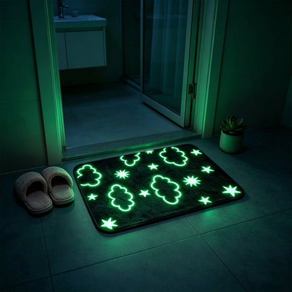 Zynviq Clouds Bathroom Rugs 23.6" X 15.7" Bath Rugs Polyester Absorbent Washable Rectangular Gray Small Rug for Shower