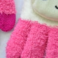 thumbnail image 4 of Dyfzdhu Adult Winter Warm Knitted wapiti Animails Thickening Screen Cute Gloves Hot Pink, 4 of 5