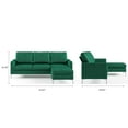 thumbnail image 5 of Novogratz Chapman Sectional Sofa with Chrome Legs, Green, (Green), 5 of 8