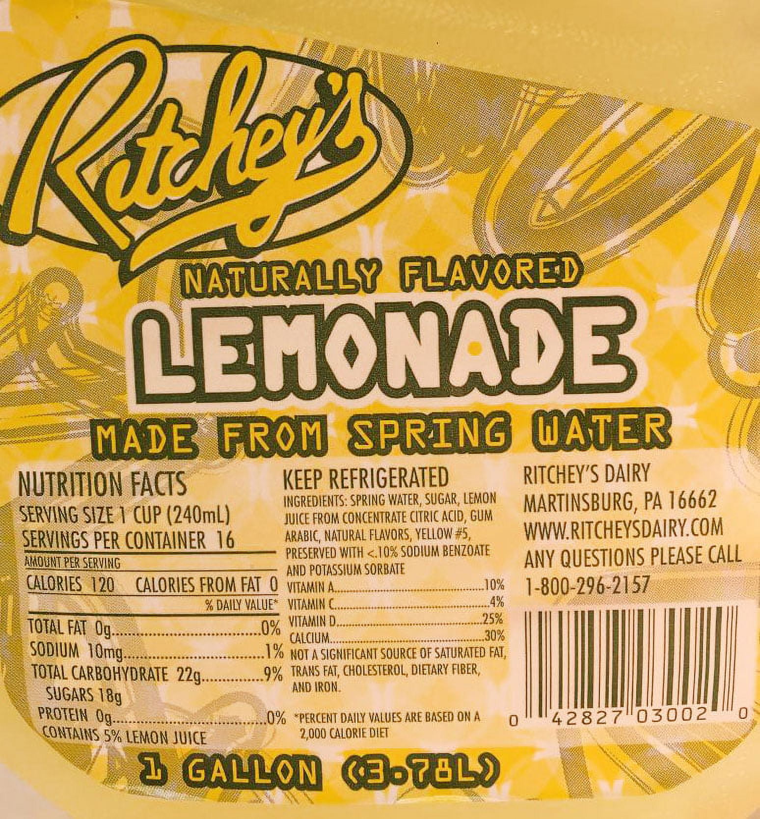 Ritcheys Lemonade, gallon