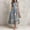 Light Blue, variant on KLHDSF Elegant Dresses For Women Sleeveless Floral Print High Waist Flared Midi Summer Dress Black L