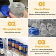thumbnail image 4 of Estbridge Salad Dressing Container to Go - Small Containers with Lids Leakproof Condiment Containers  Reusable Stackable Plastic Dip Sauce Containers, 4 of 8