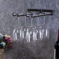 thumbnail image 4 of Visland Wine Glass Rack Multifunctional Wall-mounted Strong Bearing Capacity Non-slip Space-saving Draining Iron Wire Wine Cup Hanger Shelf Drain Holder Kitchen Accessories, 4 of 8