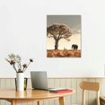 thumbnail image 2 of EastSmooth  Safari Wall Art Mom and Baby Elephant Canvas Painting Stretched and Framed Africa Animal Artwork for Home Office Wall Decor, 2 of 4