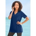 thumbnail image 5 of Roaman's Women's Plus Size Cotton Ultimate V-Neck Tee, 5 of 6
