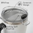 thumbnail image 5 of OUTSIDER Stainless Steel Vacuum Insulated Coffee Mug/Cup with Rotating Handle and Spill Proof Lid – Great Travel Tumbler for Outdoor, Home, Office – 17 ounces, White, 5 of 9