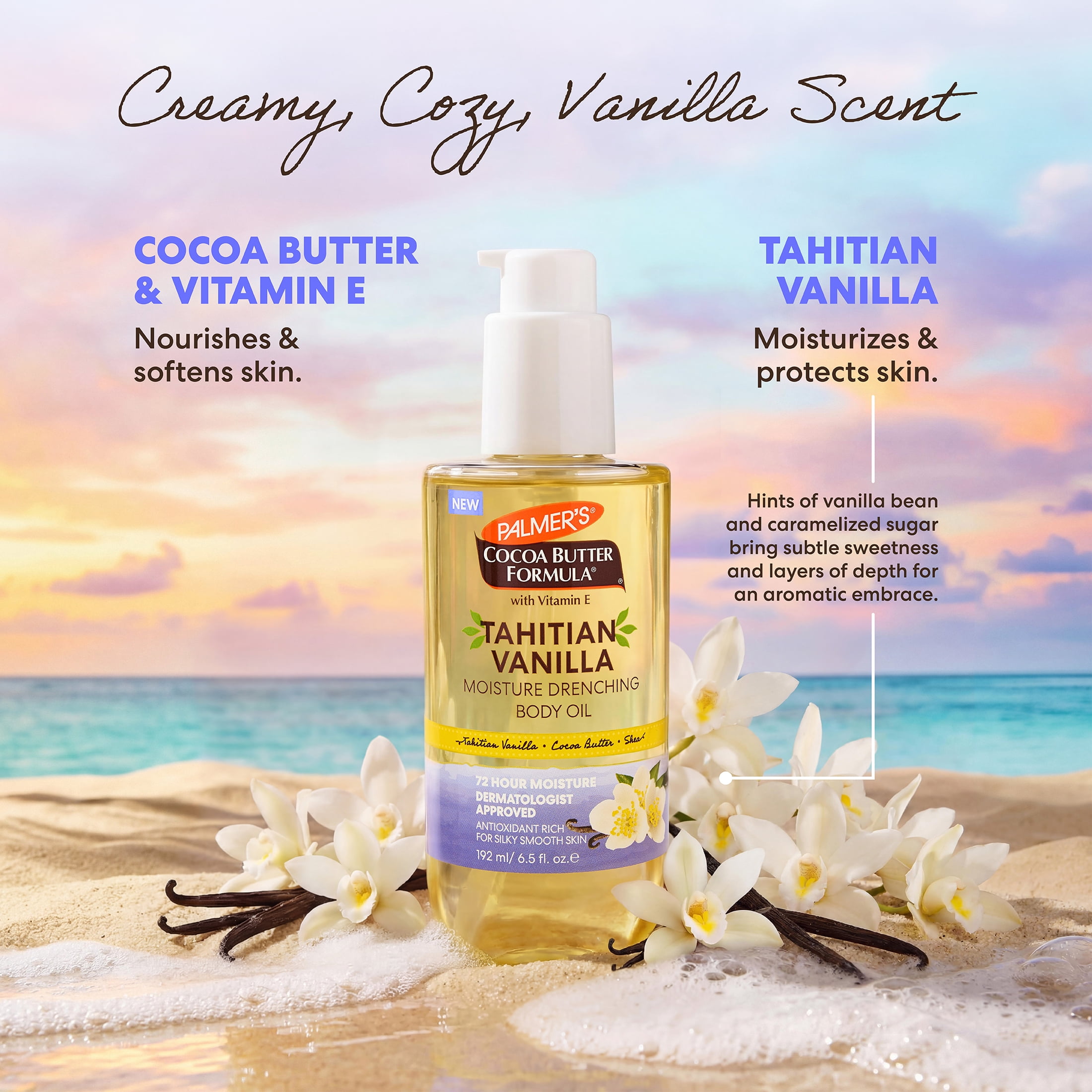 Palmer's Moisturizing Body Oil with Tahitian Vanilla, 6.5 fl oz