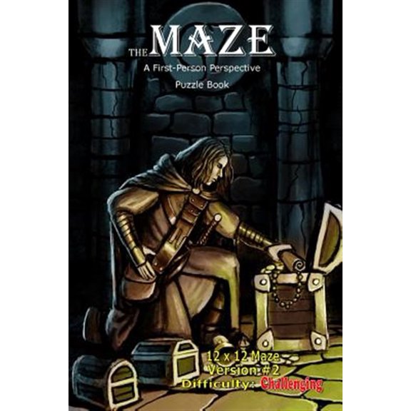 Pre-Owned Maze : A First-person Perspective Puzzle Book Challenging 12x12 Version #2