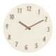 thumbnail image 2 of Reloj colgante redondo de movimiento silencioso con números de madera 3D, reloj de pared para Blanco, 2 of 8