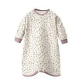 thumbnail image 2 of Cethrio Toddler Girls Nightgowns, Crew Neck Long Sleeve Cotton Printed Sleepshirts White Size 3-4 T, 2 of 3
