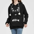 thumbnail image 4 of Pet Pouch Hoodies for Women Fall Winter Long Sleeve Cat Carrier Hooded Sweatshirt Kitten Pouch Pullover Tops, 4 of 8