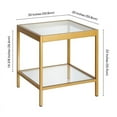 thumbnail image 5 of Evelyn&Zoe Alexis 20" Wide Square Side Table, Brass, 5 of 7