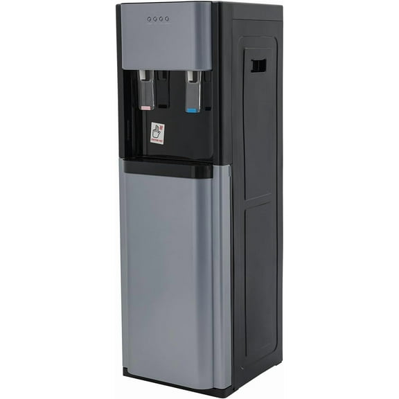 5.28 Gallon Bottom Loading Water Cooler Dispenser, 2 Temperatures Available with Hot, Cold, Practiacal Freestanding Water Dispenser for Both Home Offices Nurseries Kitchens.(Dark Gray)