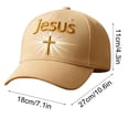 thumbnail image 3 of Baseball Cap for Men with Embroidered Design and UPF Sun Protection, Unisex Washed Cotton Hat for Outdoor Activities, 3 of 6