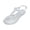 Clear, variant on Jelly Sandals for Women Pearl Open Toe Flip Flops Summer Flat Beach Rain Shoes, 37