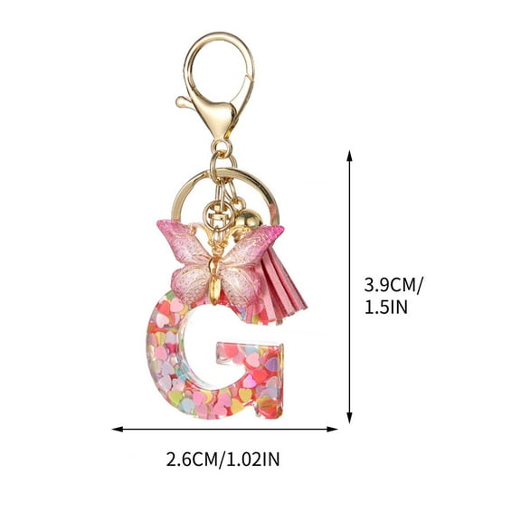 Bdday Car Hanging Ornament New English Letter Keychain Hanger Car Keychain Bag Accessories