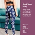 thumbnail image 6 of SATINA High Waisted Christmas Leggings for Women - Holiday Pants, Snowflake Tights - Comfortable and Stretchy in Versatile Sizes and Colors - Blue, 6 of 7