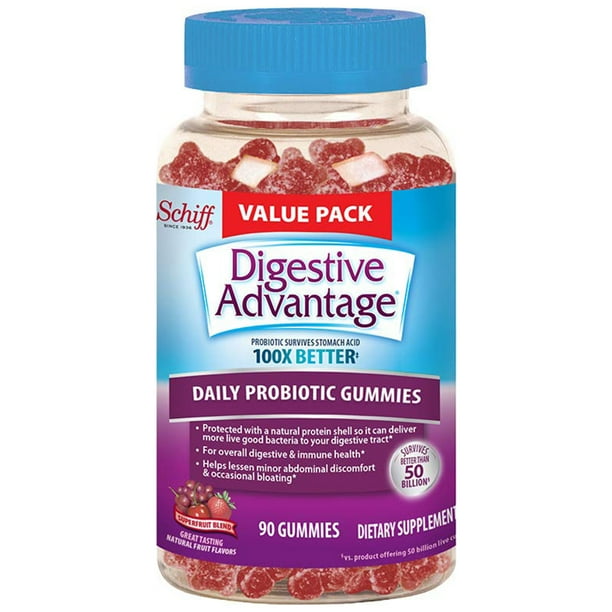 Digestive Advantage Daily Probiotic Gummies, Superfruit Blend 90