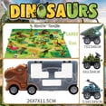 thumbnail image 3 of NimJoy Dinosaur Carrier Truck Toys for Boys 3-6 Years Girls W/3 Mutil-Color Pull Back Dino Vehicle Cars Preschool Toys Gifts to Toddler, Bonus Activity Play Mat, 3 of 8