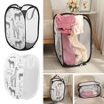 thumbnail image 5 of Folding Pop Up Open Home Storage Kids Toys Sundries Dirty Sorting Laundry Baskets Mesh Laundry Hamper BLACK, 5 of 7