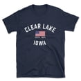 thumbnail image 1 of Clear Lake Iowa Patriot Men's Cotton T-Shirt, 1 of 1