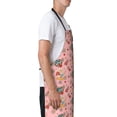 thumbnail image 3 of Lsque Retro 70s 60s Hippie Flower Waterproof Apron Chef Aprons for Men Heavy Duty Chemical Work Apron Extra Long Grilling Aprons with Adjustable Bib Apron, 3 of 9