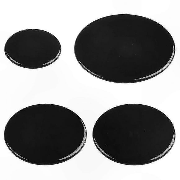 4 Pcs Gas Burner Caps for Kitchen Stoves - 55mm 75mm 100mm Flat Flame Crowns for Oven Hobs Accessories