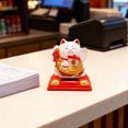 thumbnail image 1 of Estatua De Gato De La Fortuna Con Energía Solar, Brazo Que Agita, Coche, Hogar, Escritorio, Decoración De La Suerte, Plástico,, 1 of 7