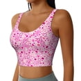 thumbnail image 2 of Pofeuu Breast Cancer Awareness2 Print Sports Bra for Women Sexy Vest Yoga Running Gym Fitness Crop Bras Tops-X-Large, 2 of 8