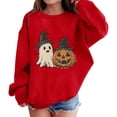 thumbnail image 3 of EnJoCho Little Girls Crewneck Pullover, Soft Cotton Long Sleeve Graphic, Fashion Oversized Sweatshirt for Halloween Trick-or-Treating Outdoor Casual Daily Wear, 3 of 7
