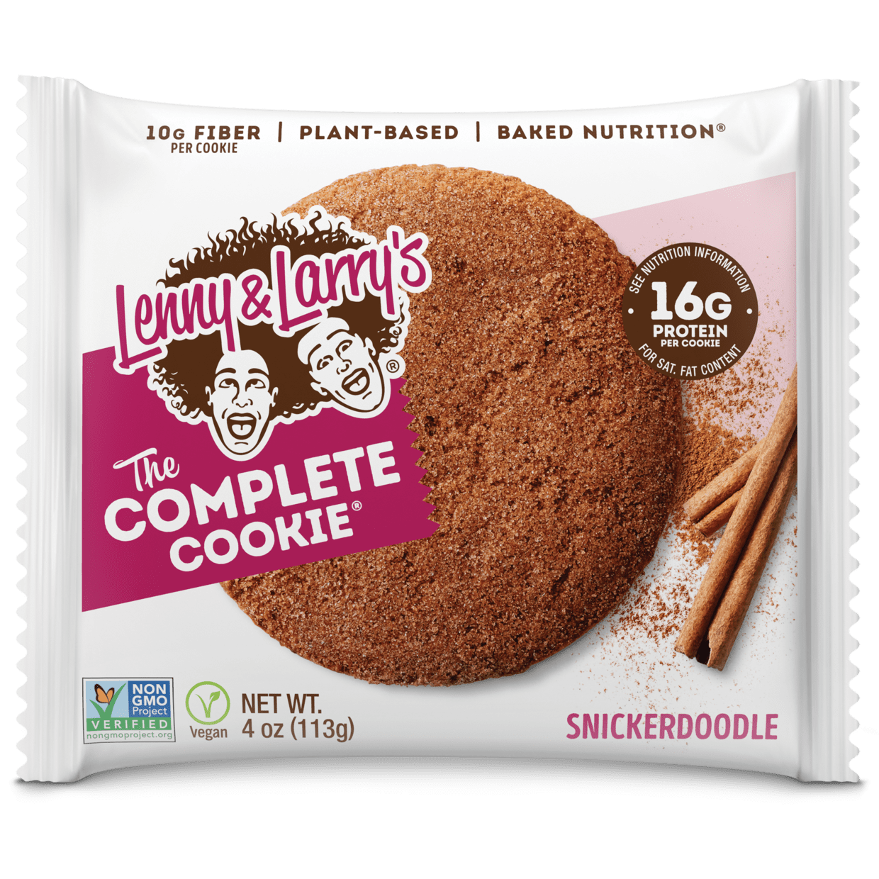 Lenny & Larry's Vegan The Complete Cookie, Snickerdoodle, 4 Oz, 4 Count