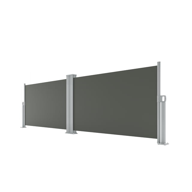 Yiwa Double Side Retractable Awning, 71 x 236 Inch Rainproof and UV-Proof Privacy Screen Fence, Durable 280 g/m² Polyester Fabric for Decks, Patios, and Poolside Use