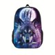 thumbnail image 1 of 1pc Mochila Con Patrón De Lobo Creativo, Mochila Con Impresión 3D De Lobo Nocturno Del Cielo, Mochila Para Estudiantes, Bolsa De Viaje De Gran Capacidad Para Niños, Niñas, Adolescentes, 1 of 4