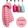 thumbnail image 5 of Chaqueta de plumón para mujer, talla grande, chaqueta de plumón ligera y plegable con capucha para otoño e invierno, 5 of 5