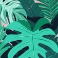 thumbnail image 6 of JEUXUS Outdoor Picnic Camping and Indoor Kitchen Dining Party Palm Leaves Round Tablecloth White, 6 of 8
