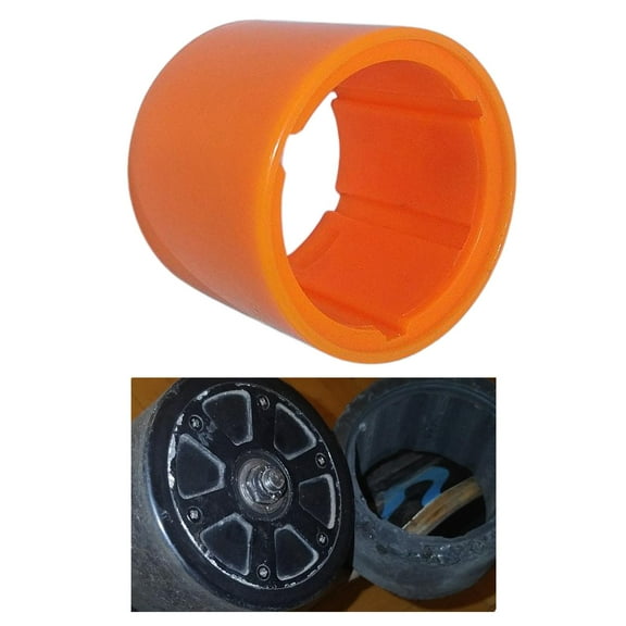 Skateboard Hub Motor Tire Skin PU Wheels Tire Cover Longboard Cruiser Board Wheels Replacement Case Skateboard Accessories - 90mm Orange
