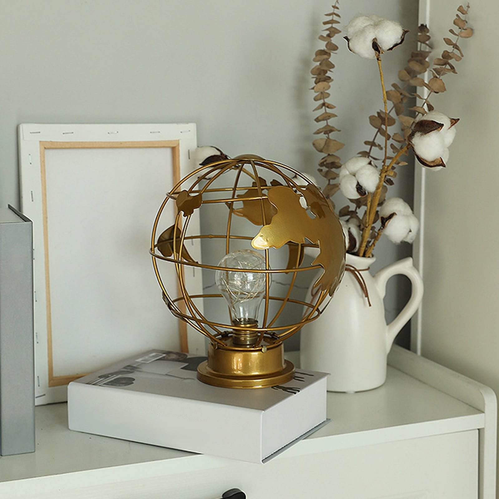 Wovilon Night Light Iron Decorative Lamp, Battery Or Usb Operated Iron Table Lamp, Warm Led Light Iron Decorative Lamp Holiday Bedroom Romantic Decorations
