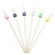 thumbnail image 1 of 100 piezas de palillos de frutas de bambú, palillos de cóctel elegantes, palillos de dientes para aperitivos [I], 1 of 2