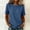 Blue, variant on Women's Crew Neck Washed Short Sleeve Tee Loose Fit Vintage Textured Basic Tops for Women Light Blue M