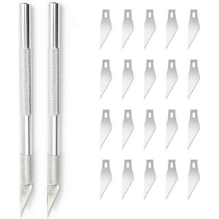 delpattern 16 Pack Craft Hobby Knife Kit, Alloy Steel Utility Art Exacto  Knife Set 