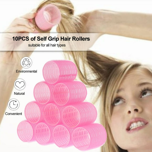 Rouleaux de Cheveux Auto-Grip Salon de Coiffure Bigoudis Outil de Curling 10 Packs