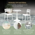 thumbnail image 5 of WestinTrends Playa Outdoor Modern Stackable Plastic Patio Dining Chairs (Set of 2), White, 5 of 13