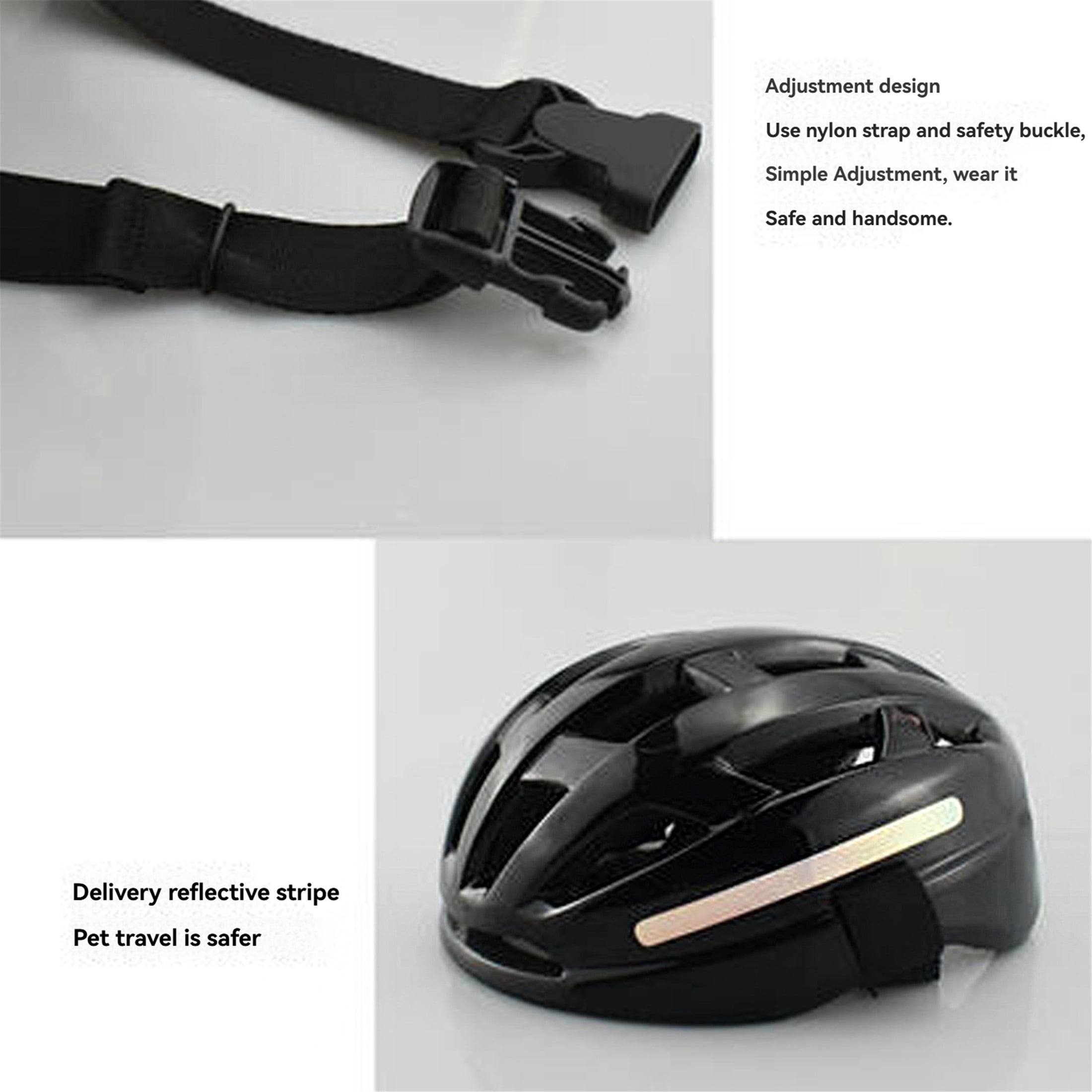 HQREA Dog Bike Helmet for Small Medium Dogs Reflective Dogs Motorcycle Cap Puppy Safe Hat for Outdoor Activities/Motorcycle/Bike