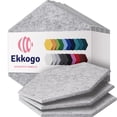 thumbnail image 1 of Paneles acústicos Ekkogo, 12 unidades, insonorizados, 14 x 12,1 x 1 cm, color blanco ahumado, 1 of 6