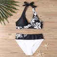 thumbnail image 3 of Abcnature Swimming Suits for Women Color Block Print Sexy Back Buckle Backless Bikinis Sets Women's Two-Piece Swimsuits, 3 of 5