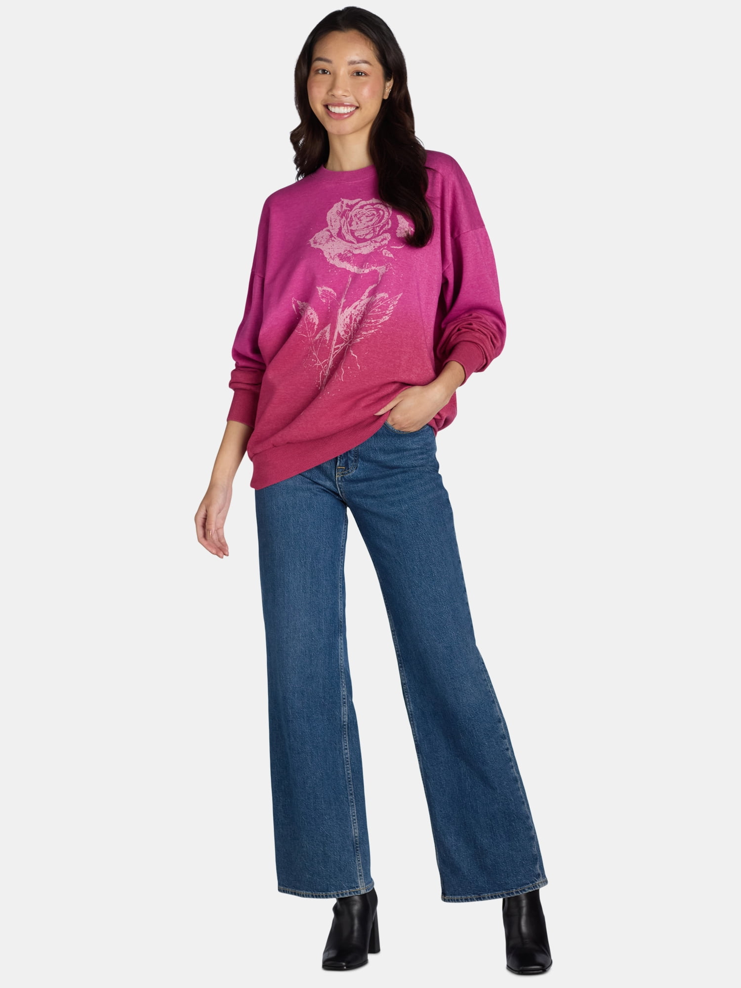 Self Esteem Women’s Mineral Washed Graphic Sweatshirt, Sizes S-XL