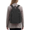 thumbnail image 4 of BadPiggies Nylon Backpack for Women Men, 20L Wear-Resistant Backpacks Casual Lightweight School Travel Daypack (Black), 4 of 9