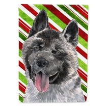 Akita Candy Cane Holiday Christmas House Flag