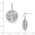 thumbnail image 2 of White Sterling Silver Earring Drop & Dangle Women'S Cubic Zirconia CZ Clear 26 mm 19, 2 of 2