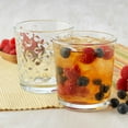 Libbey Awa Tumbler and Rock Glasses Drinking Set, Elegant Polka Dot